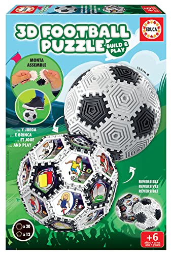 Educa - 3D Football Puzzle | 3D Puzzle für Kinder ab 6 Jahren | Puzzle-Ball | Fußball Geschenke Jungen und Mädchen (19210) von Educa