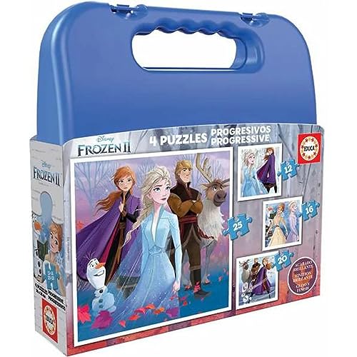 Educa - Progressive Puzzles Frozen II Case 12+16+20+25 (18114) von Educa