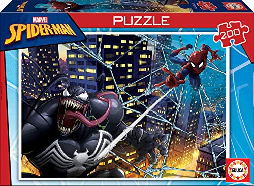 Educa - Puzzle 100 Teile | 2x100 Spider-Man, Marvel. Kinderpuzzle ab 6 Jahren (18100) von Educa