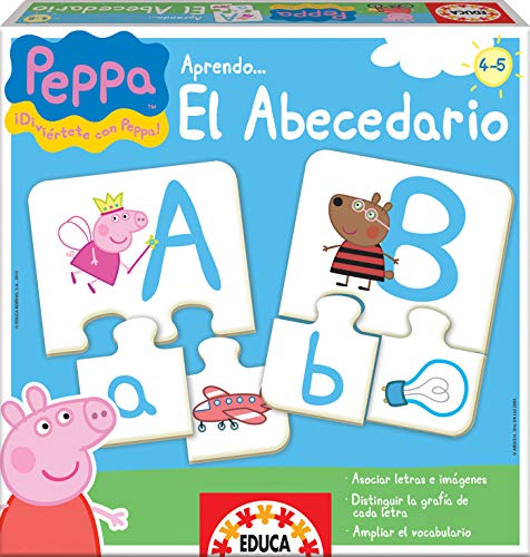 Educa Borras 15652 Peppa Wutz Puzzle zum Erlernen des Alphabets (in spanischer Sprache) von Educa