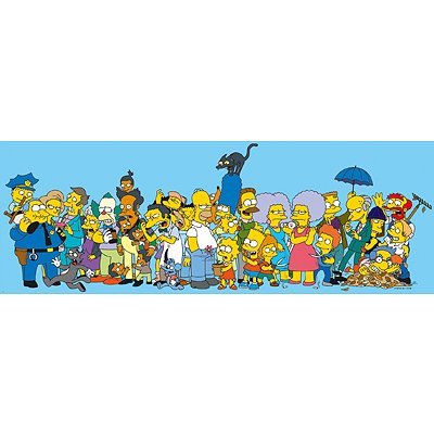 Educa - 1000 Teile Panorama - Die Simpsons: Die Freunde der Simpsons von Educa