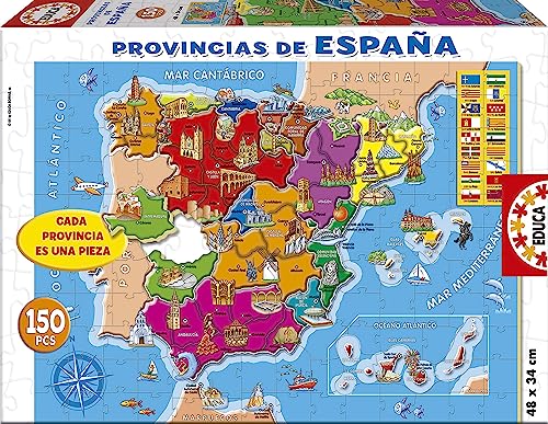 Educa 14870 Provincias España, bunt, One Size von Educa