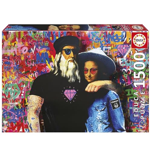 Educa - 1500 Teile Puzzle für Erwachsene | Leo und Lisa, TV Boy. Inklusive Fix Puzzle-Kleber. Maße: 85 x 60 cm. Ab 14 Jahren (20181) von Educa