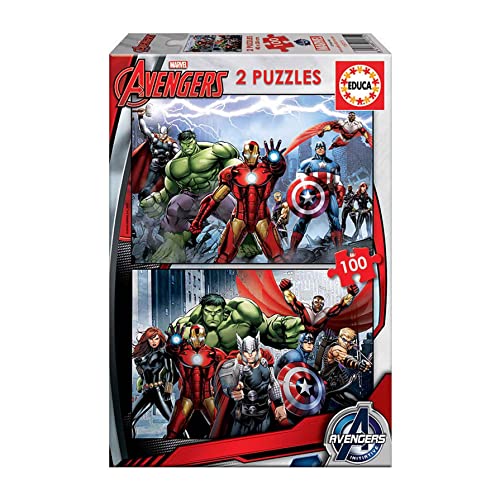 Educa 15771 - Kinderpuzzle - Avengers, 2 x 100-Teilig von Educa