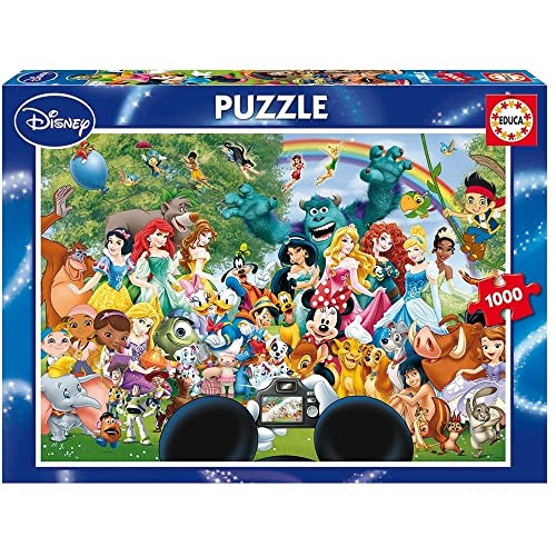 Educa - Puzzle 1000 Teile für Erwachsene | Disney Welt, 1000 Teile Puzzle für Erwachsene und Kinder ab 14 Jahren, Disney World (16297) von Educa