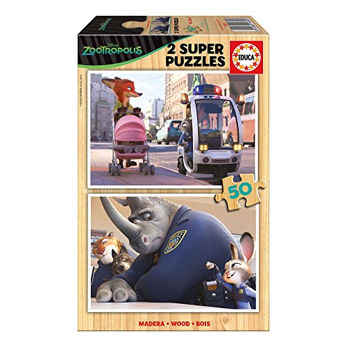 Educa 16804-2x50 Zootopia, Spiele und Puzzle von Educa