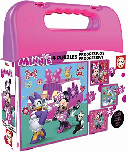 Educa 17638 Case Puzzle Progressive Minnie Happy Helpers, Spiel von Educa