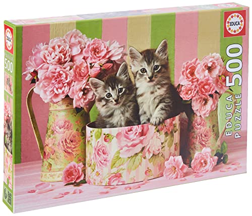 Educa 17960, Kätzchen und Rosen, 500 Teile Puzzle für Erwachsene und Kinder ab 10 Jahren, Katzenbaby, Tierpuzzle Educa 17960, Kätzchen und Rosen, 500 Teile Puzzle für Erwachsene und Kinder ab 10 Jahren, Katzenbaby, Tierpuzzle von Educa
