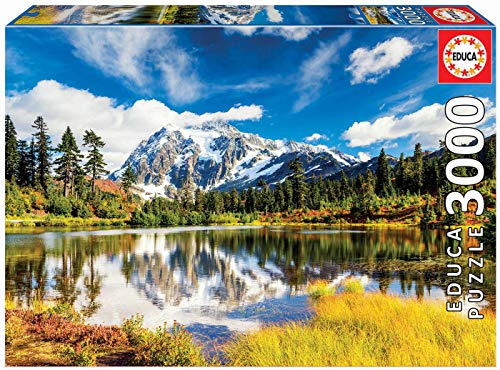 Educa 18011, Mount Shuksan, 3000 Teile Puzzle für Erwachsene und Kinder ab 14 Jahren, Washington, USA, Landschaft von Educa