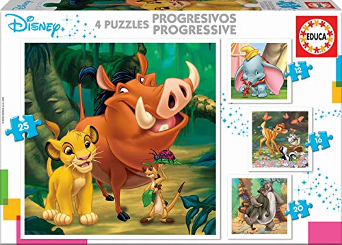 Educa - Puzzle Disney | 4-in-1 Kinderpuzzle Set | Progressive Puzzles mit 12, 16, 20, 25 Teilen | Puzzle ab 3 Jahren (18104) Educa - Puzzle Disney | 4-in-1 Kinderpuzzle Set | Progressive Puzzles mit 12, 16, 20, 25 Teilen | Puzzle ab 3 Jahren (18104) von Educa