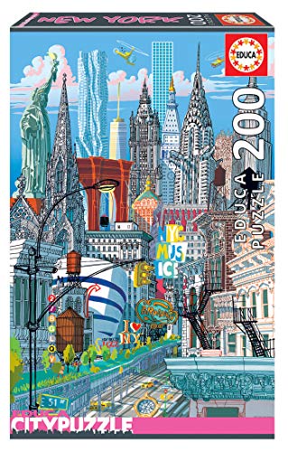 Educa 18472, New York, 200 Teile City Puzzle für Erwachsene und Kinder ab 6 Jahren, Amerika, USA von Educa