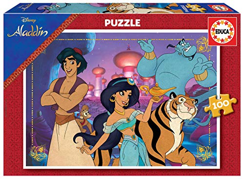 Educa 18639, Aladdin, 100 Teile Puzzle für Kinder ab 4 Jahren, Disney von Educa