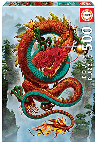 Educa 19003, Dragon, 500 Teile Puzzle für Erwachsene und Kinder ab 10 Jahren, chinesischer Drache, Vincent HIE Educa 19003, Dragon, 500 Teile Puzzle für Erwachsene und Kinder ab 10 Jahren, chinesischer Drache, Vincent HIE von Educa