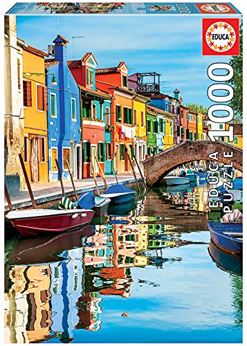 Educa 19023, Burano, 1000 Teile Puzzle für Kinder und Erwachsene ab 10 Jahren, Italien, Venedig von Educa