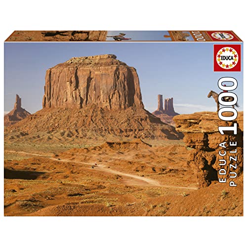 Educa 19559, Monument Valley, 1000 Puzzle für Erwachsene und Kinder ab 10 Jahren, Landschaftspuzzle von Educa