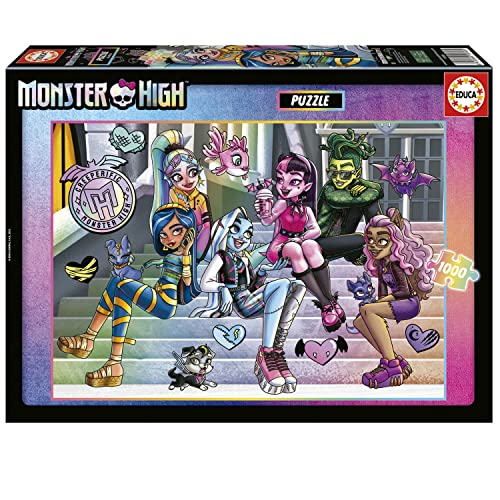 Educa - Puzzle 1000 Teile für Erwachsene | Monster High, 1000 Teile Puzzle für Erwachsene und Kinder ab 14 Jahren (19703) von Educa