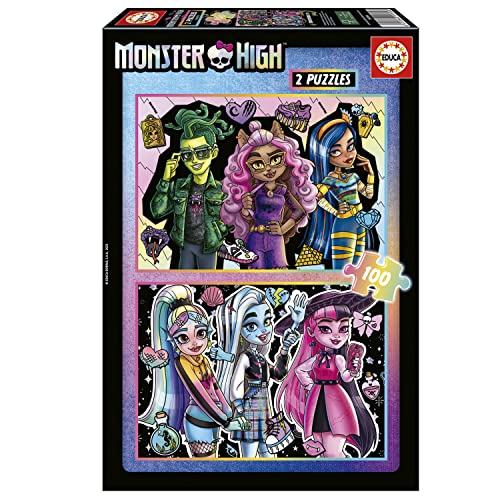 Educa - Puzzleset 2x100 Teile | Monster High. Puzzle für Kinder ab 6 Jahren, Puzzleset, Kinderpuzzle (19704) von Educa