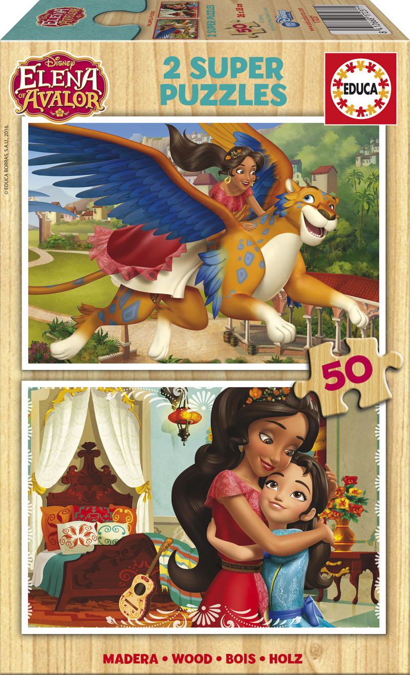 Educa 2 Holzpuzzles - Elena d'Avalor 50 Teile Puzzle Educa-17237 von Educa