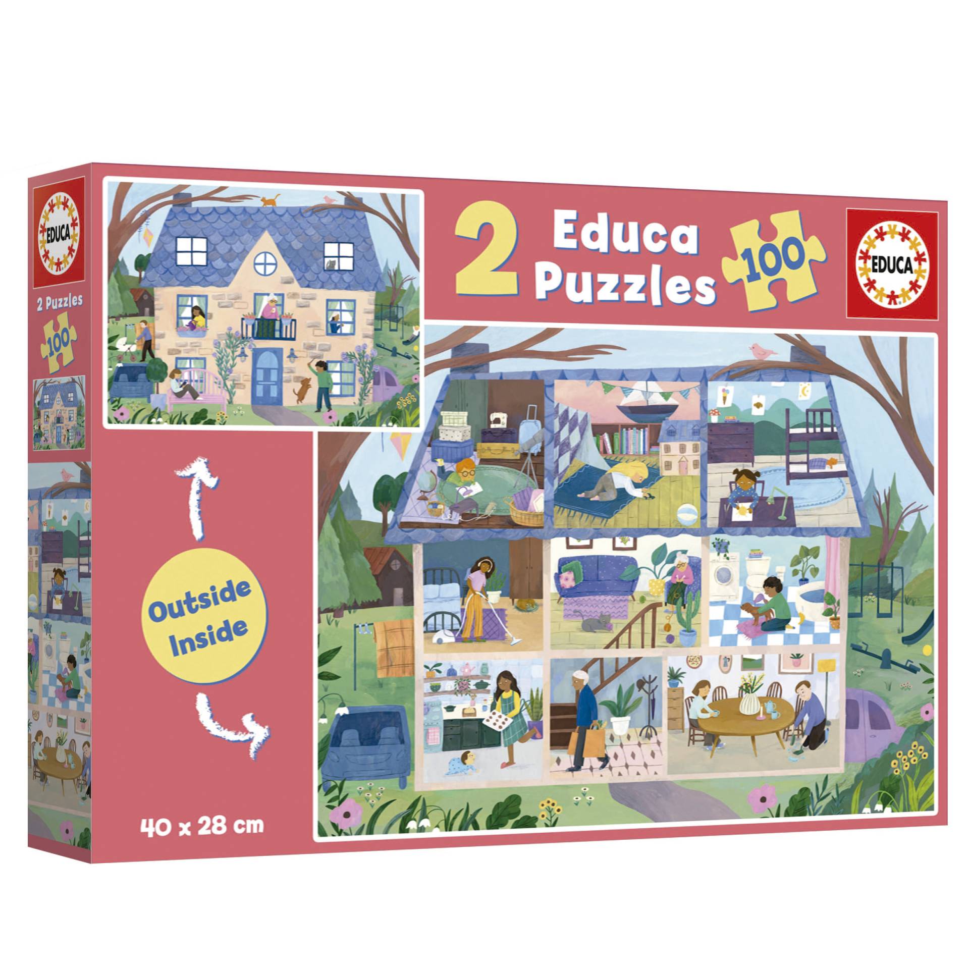 Educa 2 Puzzles - Inside/Outside - House 100 Teile Puzzle Educa-19957 Educa 2 Puzzles - Inside/Outside - House 100 Teile Puzzle Educa-19957 von Educa