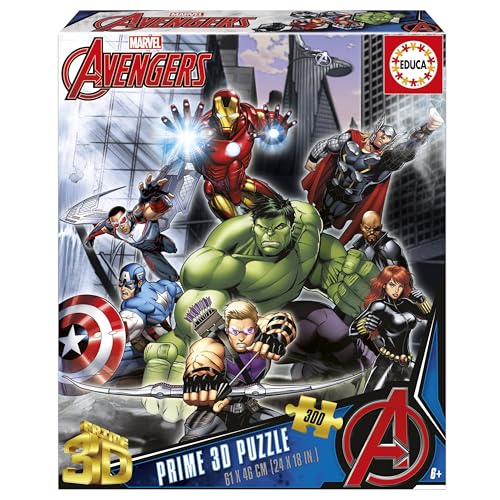 Educa 20051 300 Avengers 3D Lenticular Puzzle, Verschieden von Educa