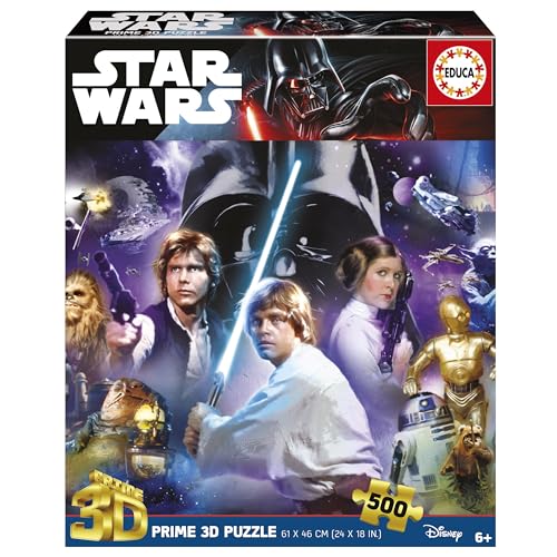 Educa 20052 500 Star Wars Classic 3D Lenticular Puzzle, Verschieden von Educa