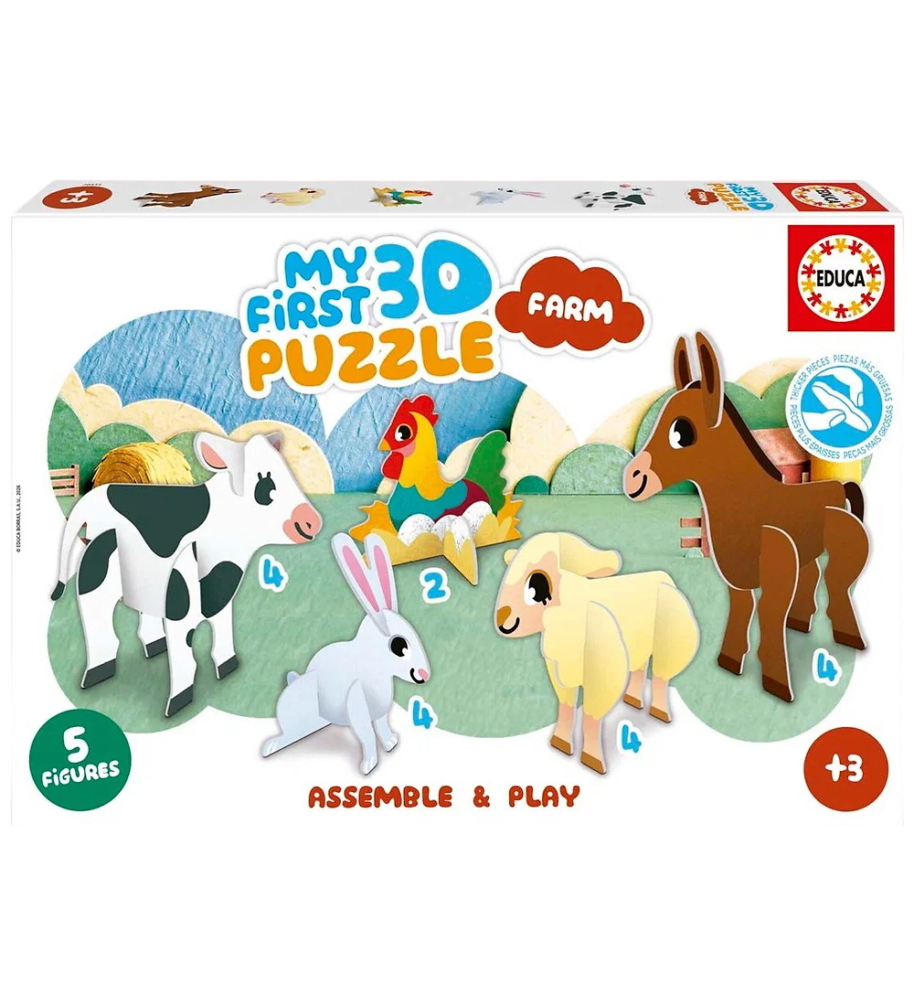 Educa 3D Puzzlespiel - 18 Teile/5 Figuren - My First - Farm - Educa - One Size - Puzzlespiele Educa 3D Puzzlespiel - 18 Teile/5 Figuren - My First - Farm - Educa - One Size - Puzzlespiele von Educa