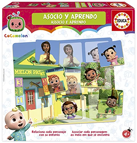 Educa Asocio y aprendo. Juego Educativo para Bebés Meses JJ Cocomelon Partner und Lernen Lernspiel für Babys. +36 Monate 19135, One Size von Educa