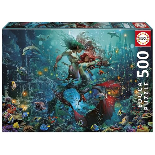 Educa Atlantis Puzzle 500 Teile für Erwachsene, inklusive Kleber Fix Puzzle, Maße: 48 x 34 cm, ab 11 Jahren (20175) von Educa