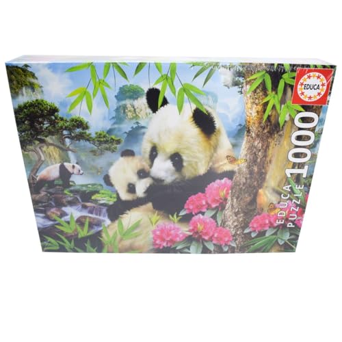 Educa - Puzzle 1000 Teile für Erwachsene | Kuschelnde Pandas, 1000 Teile Puzzle für Erwachsene und Kinder ab 14 Jahren, Tierpuzzle (17995) von Educa