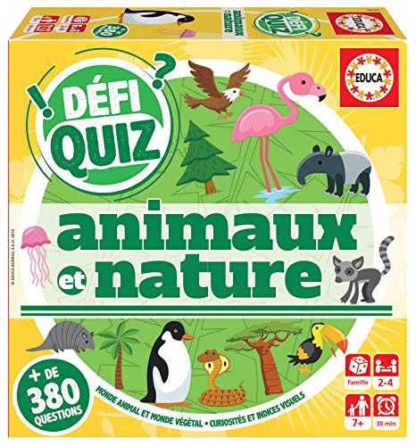 Educa - Defi Quiz – Tiere und Natur. Lernspiel für Kinder, empfohlen ab 6 Jahren (18157) von Educa