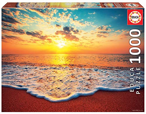 Educa - Puzzle 1000 Teile für Erwachsene | Sonnenuntergang, 1000 Teile Puzzle für Erwachsene und Kinder, Strand, Meer. Puzzle für Erwachsene ab 14 Jahren (19024) von Educa