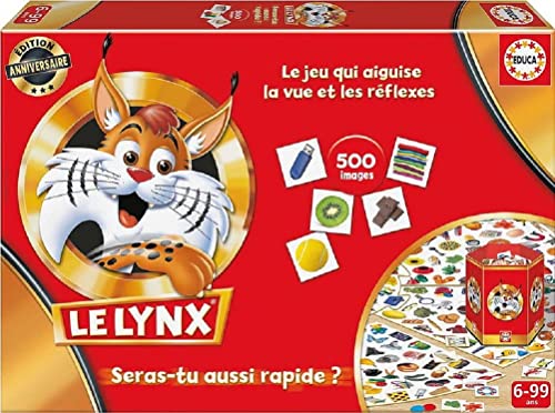 Educa - Gesellschaftsspiele Le Lynx 500 Images. Brettspiel zum Schärfen von Augen und Reflexen. Gesellschaftsspiel für Sie mit Familie und Freunden, empfohlen ab 6 Jahren. 19423 von Educa