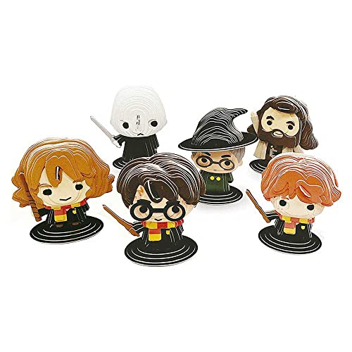 Educa - Harry Potter 3D-Minifiguren | Montieren Sie das 3D-Puzzle und Sie erhalten 2 zusätzliche Teile, um EIN Exklusives Puzzle zu vervollständigen | Sammeln Sie alle 6 verschiedenen Modelle | Ab 6 von Educa