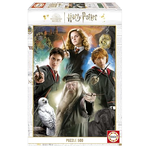 Educa - Harry Potter | Puzzle von 500 Teilen für Erwachsene. Messen: 34 x 48 cm. Beinhaltet die puzzlekleber FixPuzzle. Seit 11 Jahren (19914) von Educa