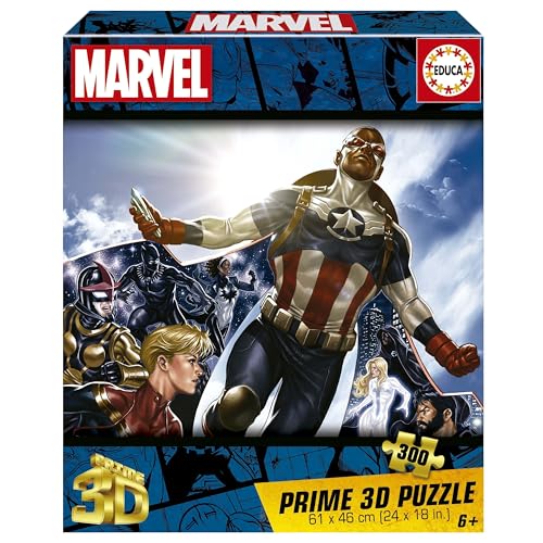 Educa Kinderpuzzle, 300 Teile, Marvel 3D Prime Lenticular Puzzle, Maße: 40 x 28 cm, empfohlen ab 6 Jahren (20346) von Educa