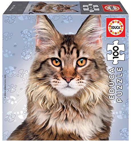 Educa - Puzzle 100 stücke Maine Coon. Ab 6 Jahren. Ref.18805, Cranberry von Educa