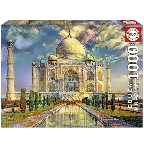 Educa - Puzzle 1000 Teile für Erwachsene | Taj Mahal, 1000 Teile Puzzle für Erwachsene und Kinder ab 14 Jahren, Indien, Pedro Gavidia (19613) von Educa