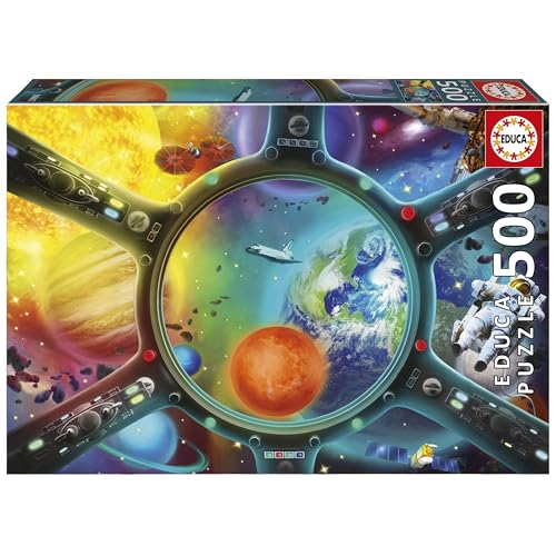 Educa - Puzzle 500 Teile für Erwachsene | Ausflug in den Weltraum. Enthält Kleber Fix Puzzle. Maße: 48 x 34 cm. Ab 11 Jahren (20253) von Educa