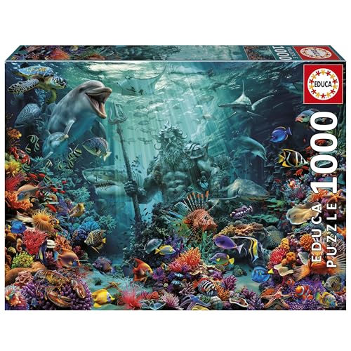 Educa Puzzle mit 1000 Teilen für Erwachsene, Poseidon Korallenriff, inklusive Klebstoff, 68 x 48 cm, ab 14 Jahren (20174) von Educa