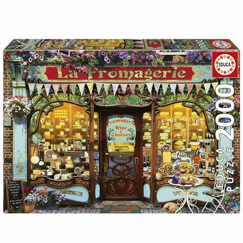 Educa - 2000-teiliges Puzzle für Erwachsene | Der feine Käseladen. Inklusive Fix Puzzle-Kleber. Maße: 96 x 68 cm. Ab 14 Jahren (20264) von Educa