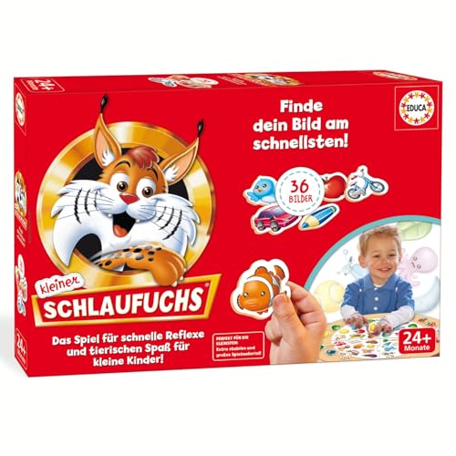 Educa - Schlaufuchs Kleiner 36 Bilder | Lernspiel | Familienspiel | Das Brettspiel für Kinder hilft, die visuelle Wahrnehmung und Reflexe zu schärfen | Familienspiele ab 2 Jahren (20057) von Educa