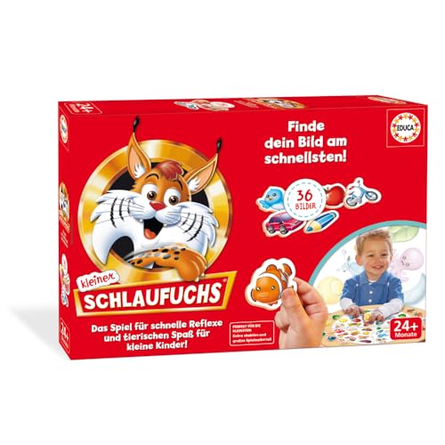 Educa - Schlaufuchs Kleiner 36 Bilder | Lernspiel | Familienspiel | Das Brettspiel für Kinder hilft, die visuelle Wahrnehmung und Reflexe zu schärfen | Familienspiele ab 2 Jahren (20057) von Educa