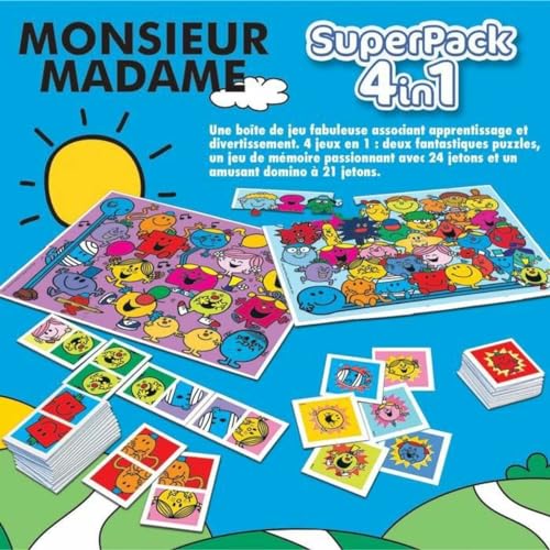 Educa - Herr Frau Superpack. Mehrere Spielmöglichkeiten. Enthält Dominos, EIN identisches und 2 Puzzles, Gesellschaftsspiel für Kinder ab 3 Jahren (19403) von Educa