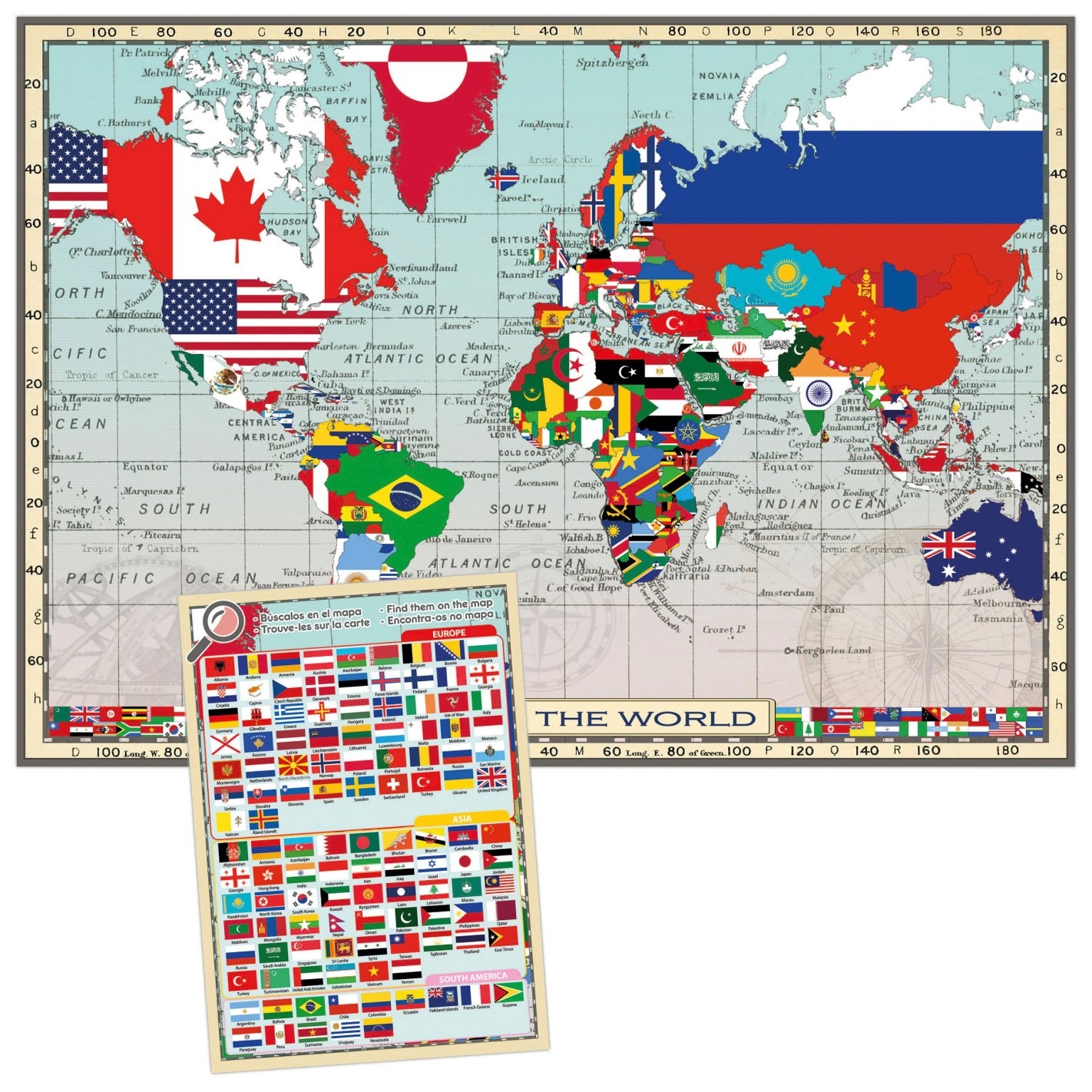 Educa XXL Teile - GeoPuzzles - Flags of the World 150 Teile Puzzle Educa-20480 Educa XXL Teile - GeoPuzzles - Flags of the World 150 Teile Puzzle Educa-20480 von Educa