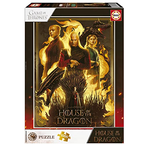 Educa - Puzzle 1000 Teile für Erwachsene | House of Dragon, Game of Thrones, 1000 Teile Puzzle für Erwachsene und Kinder ab 14 Jahren (19574) von Educa