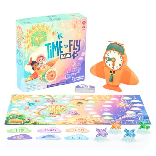 Learning Resources EI-1739 Tik Tak, Spielzeug für 4-jährige Jungen und Mädchen, Uhrzeitspiel, für 2 bis 4 Spieler, 62 Teile, Multi von Educational Insights