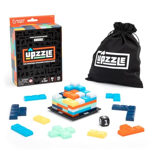 Learning Resources EI-2809 Upzzle Strategisches Stapelpuzzlespiel, Denkspiel, Geschenke für 7-jährige Mädchen und Jungen, Reisespiel für 2 Spieler, Multi von Educational Insights