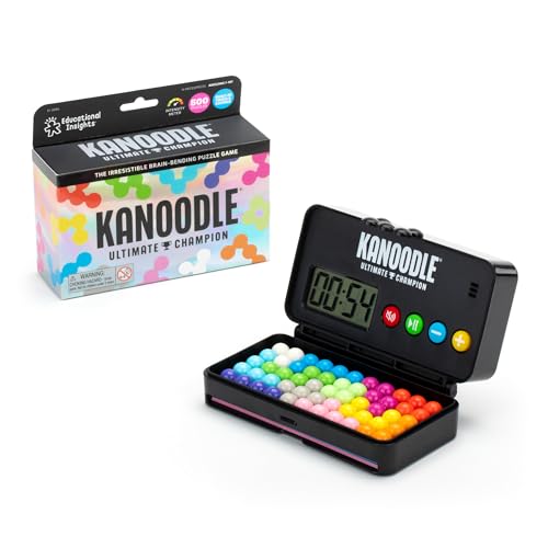 Learning Resources Kanoodle Ultimate Champion, Geschenke für 7-Jährige, Denk- und Logikspiel mit 500 Herausforderungen, mit Stoppuhr und Geräuschen, Solospiel, Reisespiele von Educational Insights