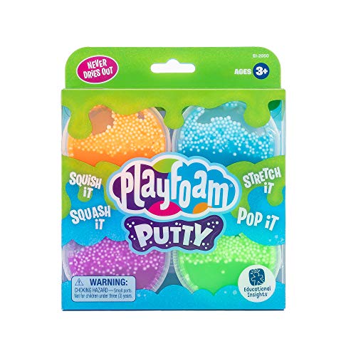 Learning Resources Playfoam Putty 4er-Packung, Kreatives Basteln und Gestalten für Kinder, sensorisches und kreatives Spiel von Educational Insights