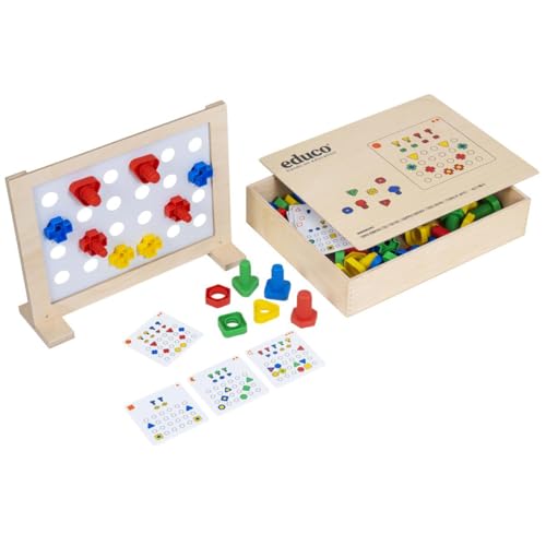 Educo Spiel mit Formen und Farben - Zusammenschrauben - Montessori-Spiel von Educo